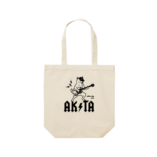 AKITA 秋田犬 BK レギュラーキャンバストートバッグ(M) (フルカラー転写プリント)