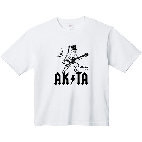 AKITA 秋田犬 BK ヘビーウェイト ビッグシルエットTシャツ