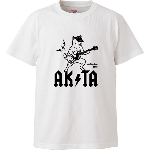 AKITA 秋田犬 BK ハイクオリティーTシャツ