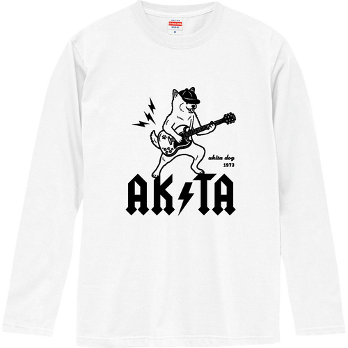 AKITA 秋田犬 BK ロングスリーブTシャツ