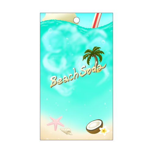 Beach Soda (ビーチソーダ) 短冊型アクリルキーホルダー (W40mm H70mm)