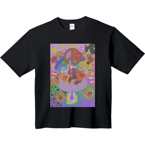 オリジナルイラストプリントグッズ ヘビーウェイト ビッグシルエットTシャツ