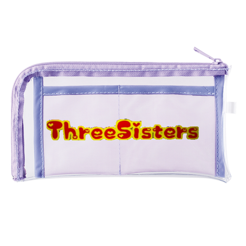 three sisters メッシュポケットクリアロングポーチ
