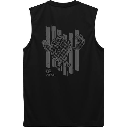 DOT BOZU DESIGN マッスルイエティバックプリント ノースリーブ インターロックドライノースリーブ