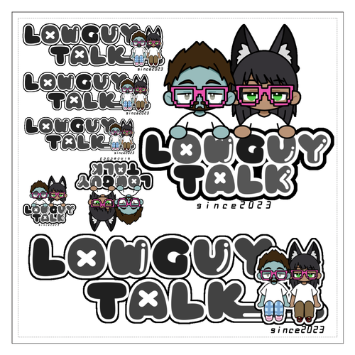 LowGuyTalkクリアステッカー 160mmクリアステッカー・シール