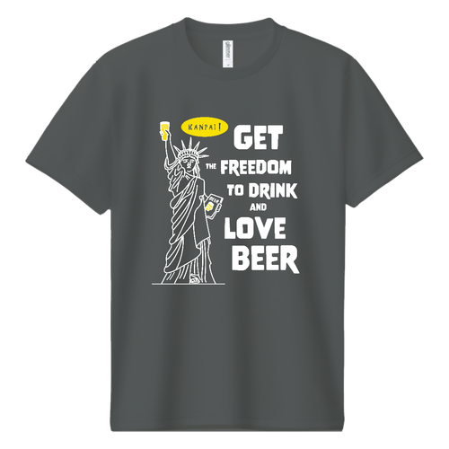 名画 × BEER(自由の女神)白メッセージ | ドライＴシャツ ドライＴシャツ