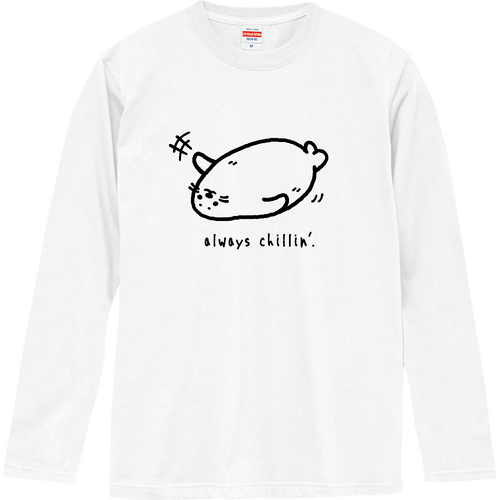 いつでもまったり タテゴトアザラシ pat02 ロングスリーブTシャツ