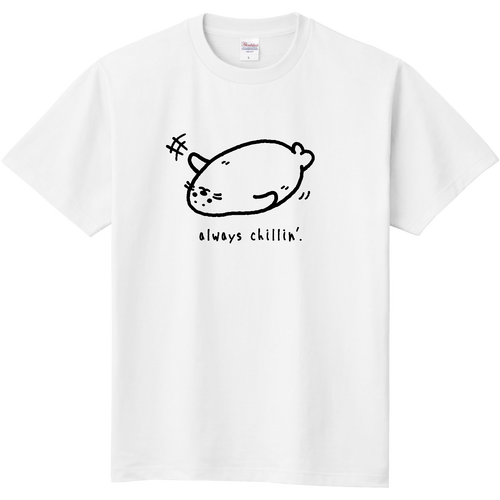 いつでもまったり タテゴトアザラシ pat02 定番Ｔシャツ