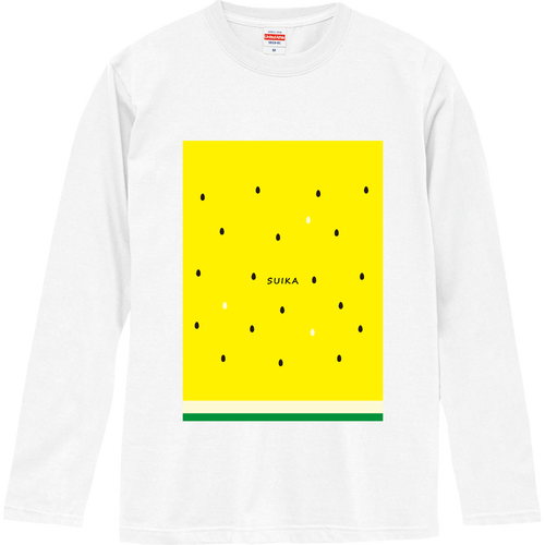 すいか（黄）ロングスリーブTシャツ ロングスリーブTシャツ