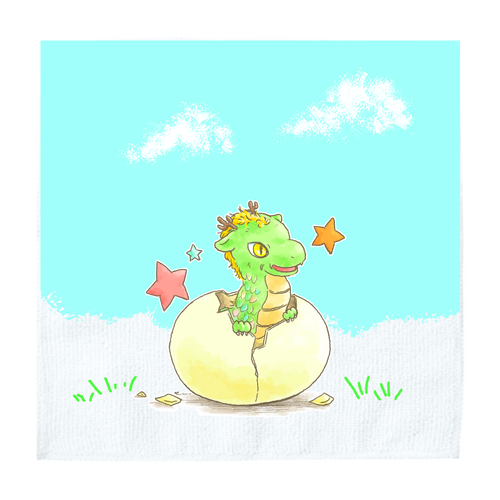 ベビーりゅう 空 ソフトタッチミニタオル