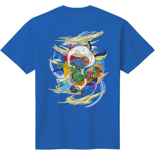 浮世絵シリーズ　踊る風神様 定番Ｔシャツ