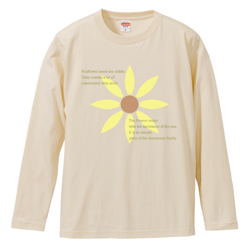 【サンフラワー 向日葵】Tシャツ ロングスリーブTシャツ