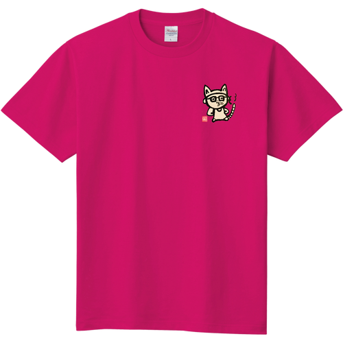 ワンポイントけむり猫 定番Ｔシャツ