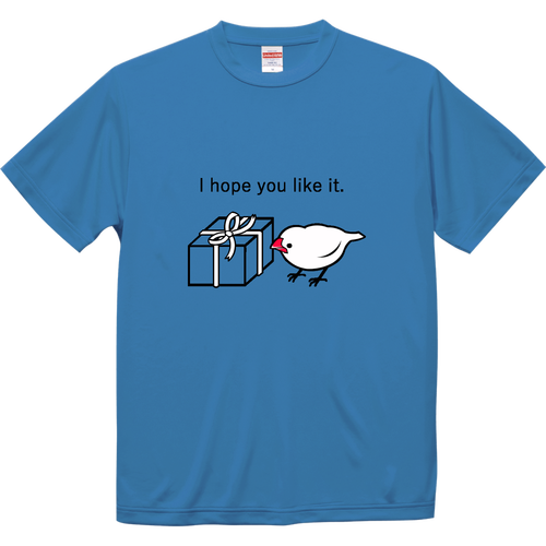 文鳥にプレゼント ドライシルキータッチTシャツ