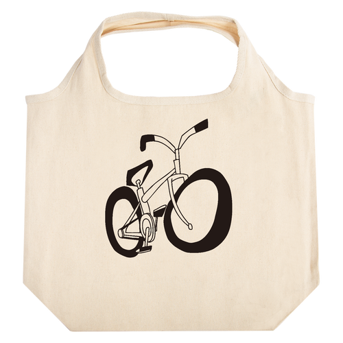 チャリンコ たためるマルシェ【白プリントあり】