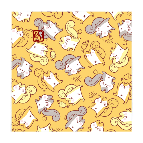 いつも忙しいシマリスさんタオル ソフトタッチミニタオル