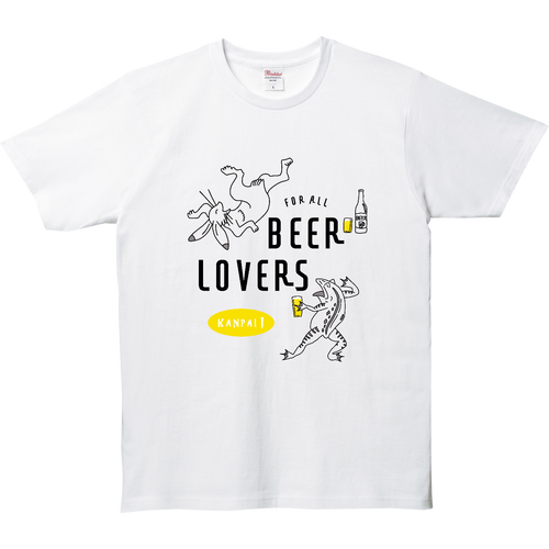 鳥獣戯画×BEER（すべてのビール好きのために）黒線画 | 5.0オンス ベーシックTシャツ 5.0オンス ベーシックTシャツ
