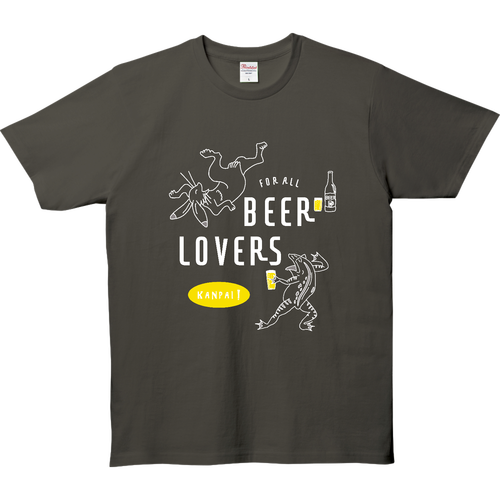 鳥獣戯画×BEER（すべてのビール好きのために）白線画 | 5.0オンス ベーシックTシャツ 5.0オンス ベーシックTシャツ