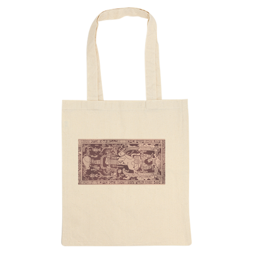 パレンケにゃんこ・トートバッグ 厚手コットンバッグ（M)
