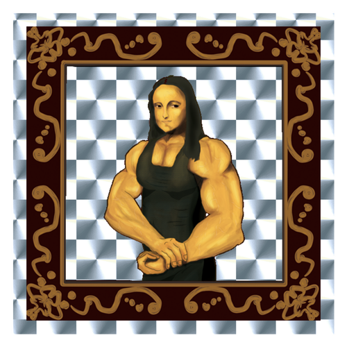 【おちょぼ口さん】モナリザ キラキラシール　シルバー