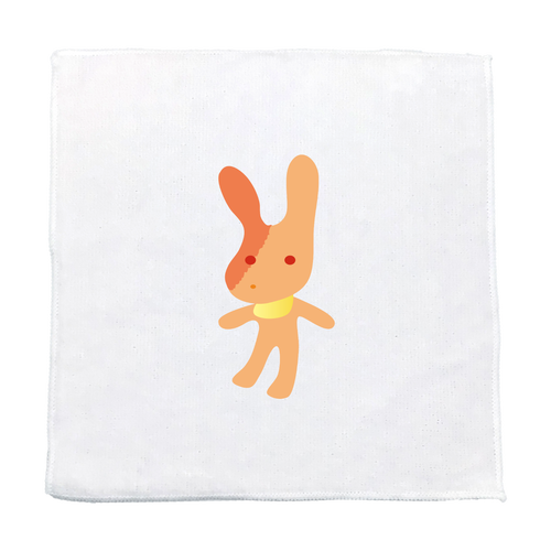 ウサギ ハンカチ ウサギ マイクロファイバーハンカチ20cm