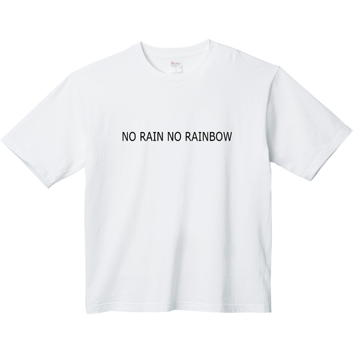 NO RAIN, NO RAINBOW ヘビーウェイト ビッグシルエットTシャツ