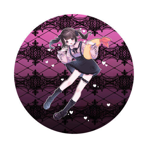 地雷系おいとまちゃんキラキラバッジ ホログラムオリジナル缶バッジ（56mm）