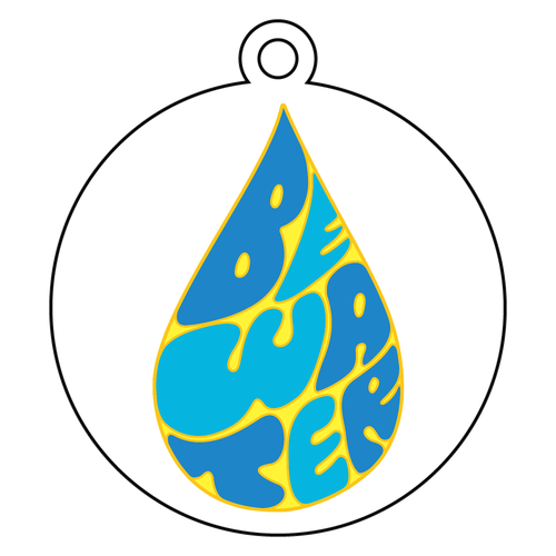 Be Water アクリルキーホルダー　丸型 (6cm)