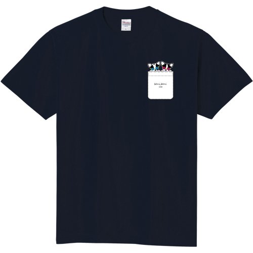 牛柄チワワポケット（SWIM）（白）定番Ｔシャツ 定番Ｔシャツ