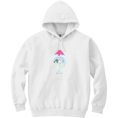 かき氷に住んでみた。 軽量プルパーカー (長袖プリント)