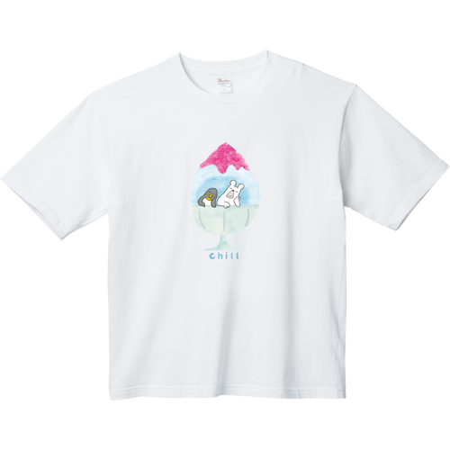 かき氷に住んでみた。 ヘビーウェイト ビッグシルエットTシャツ