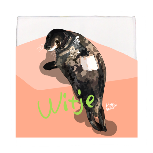 Witje back print ピクチャースタイル ハンドタオル