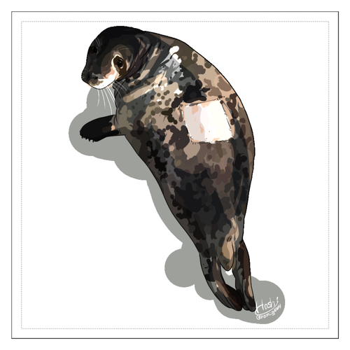 Witje back print 100mmクリアステッカー・シール