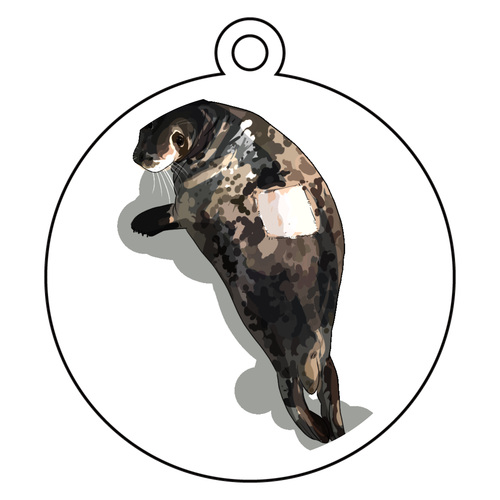 Witje back print アクリルキーホルダー　丸型 (6cm)