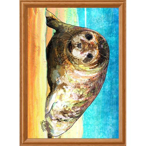 Witje ran out to sea アートデザインパネル (A4 キャンバス)