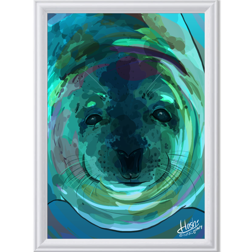 Witje stares at アートデザインパネル (A4 キャンバス)