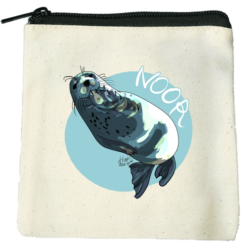 Noor say hello キャンバスポーチ（SS）【白プリント有】