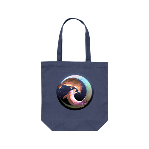 Seals dancing in the moonlit night レギュラーキャンバストートバッグ(M) (フルカラー転写プリント)