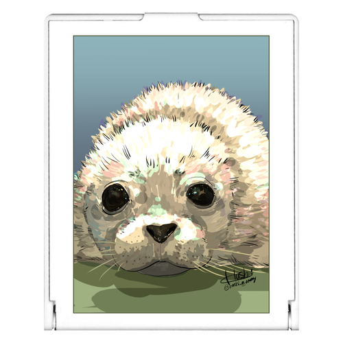 Young eyes looking at you スクエアミラー