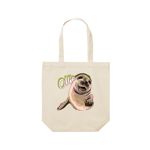 Ollie's smile "name レギュラーキャンバストートバッグ(M) (フルカラー転写プリント)