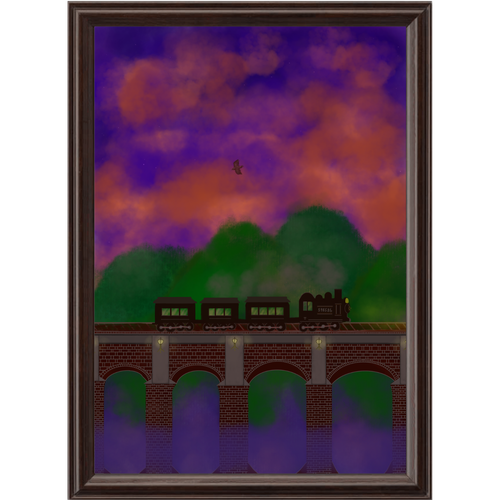 黄昏時 アートデザインパネル (A4 キャンバス)