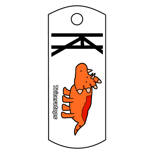 ゆるトリ アクリルキーホルダー　タグ型 (4cm)