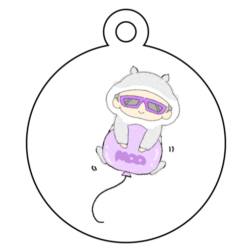 ふわふわまぁさん アクリルキーホルダー　丸型 (4cm)