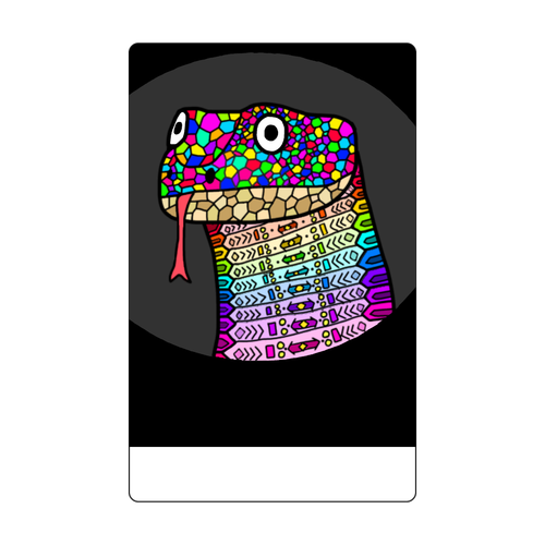 虹色ヘビ 透明フォトカード