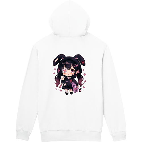 くろねちゃんジップアップバックプリント 軽量ジップアップパーカー