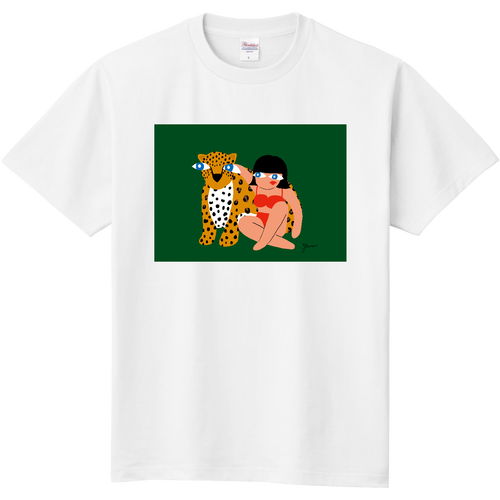 Panther with Girl(ver.1) 定番Ｔシャツ