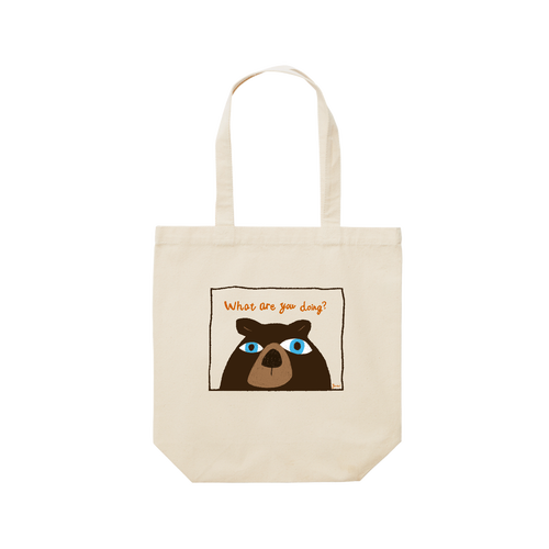 What are you doing? レギュラーキャンバストートバッグ(M) (フルカラー転写プリント)