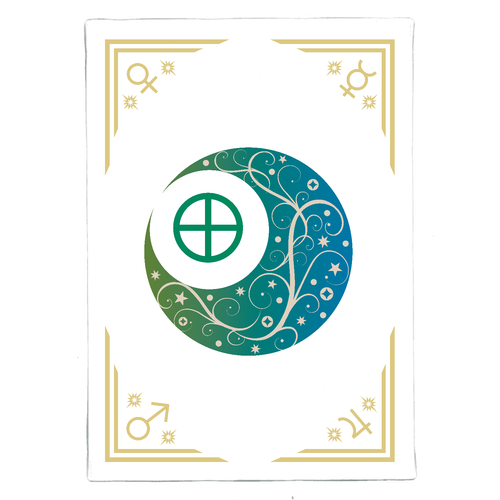 オリエンタルな月と惑星と地球と。／アートボードB5 ファブリックパネル (B5サイズ)