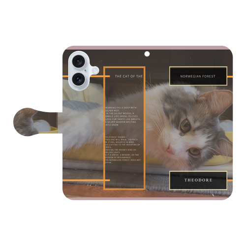 機種、写真、文字の差し替え対応手帳型スマホケース iPhone16 手帳型スマホケース