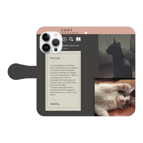 機種、写真、文字の差し替え対応手帳型スマホケース iPhone15 Pro 手帳型スマホケース